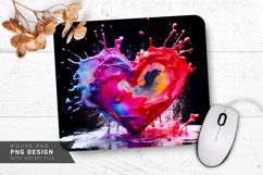 Watercolor Love Splash Mouse Pad PNG Design Product Image 1