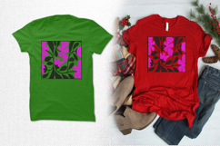 Pink and Black Floral Square Embroidery Design Product Image 2