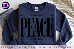Perfect Peace Isaiah 26:3 Christian Bible Verse PNG Product Image 3