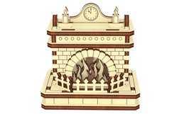 Fireplace ornament miniature -laser cut file, Glowforge file Product Image 8