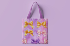 Pink Bow Pattern Digital Paper Product Image 2