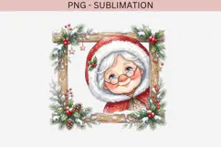 Christmas peeking character png design for T-shirts Product Image 2