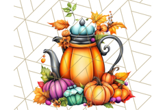 Fall Cottagecore Kitchen Clipart, Cozy Autumn Kitchen PNG Product Image 2