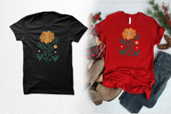 Yellow Wildflower Leaf Embroidery Design File Product Image 2