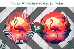 Flamingo Wind Spinner Design, Flamingo Sublimation Design Product Image 2
