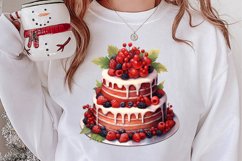 Christmas Cake Clipart, Christmas Cake Clipart Product Image 2