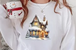 Fairy Christmas House Sublimation Clipart, Fairy Christmas Product Image 2