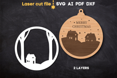 Christmas Ornament SVG laser cut file for Glowforge Product Image 3