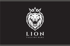 King Lion Head Logo Design Vector Illustration Product Image 2