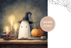Halloween Backgrounds, Halloween Ghost Digital Papers PNG Product Image 2