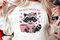 My Heart Pops for You PNG, Funny Raccoon Sublimation PNG Product Image 2