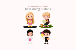 Kids Going Actions Clipart Product Image 2