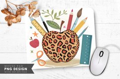 Creative Apple Illustration with Animal Prints Mouse Pad PNG Product Image 1