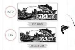 Let's Go Fishing Mug Wrap, Dad Mug Design, Fisherman Mug Product Image 2