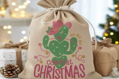Cowgirl Christmas Cactus Cut file Cute Cactus Printable SVG Product Image 5