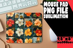 Vibrant Blossom Sublimation Mouse Pad Design PNG Product Image 1