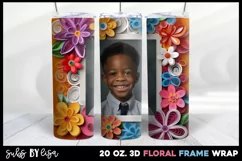 3D Picture Tumbler Flower Wrap | Floral Photo Frame | 20 oz Product Image 1