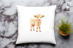 Cute Baby Calf Clipart Sublimation PNG Product Image 2