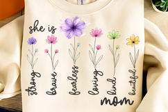 Mother's Day PNG, She is Mom PNG, Boho Mama Floral PNG, Mama Product Image 3