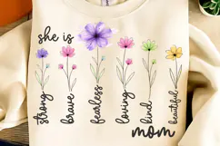 Mother's Day PNG, She is Mom PNG, Boho Mama Floral PNG, Mama Product Image 3