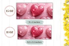Pink Love Mug Wrap Design, Love Hearts Mug Sublimation Product Image 2