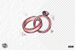 Hand-Drawn Wedding Clipart - Wedding Clipart Product Image 1
