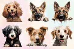 Peeking Dog Collection Clipart Bundle Product Image 3