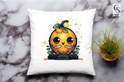 Cute Orange Fruit Characters Clipart Sublimation PNG Product Image 2