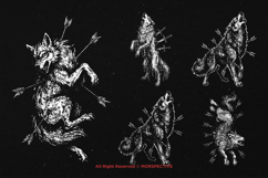 10 Bundle Dark Art Stab Wolf Hunting Howl Predator Beast Product Image 3