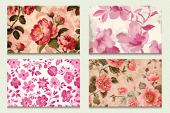 Pink Vintage Flowers Cutting Boards sublimation Designs Product Image 2