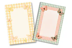 Butterfly Gingham Junk Journal Pages Product Image 2