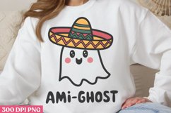 Ami-ghost PNG, Funny Animal Puns Sublimation PNG Product Image 1