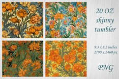 Flower tumbler wrap sublimation, Floral tumbler mega bundle Product Image 3