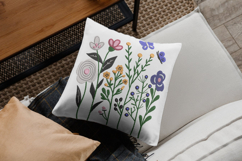 Butterfly &amp; Wildflower Garden Embroidery Design Product Image 2