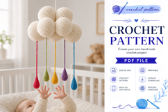 Crochet Cloud Mobile Pattern PDF Product Image 5