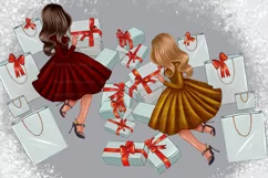 Clipart christmas, Xmas Clipart, Christmas girl clipart Product Image 7