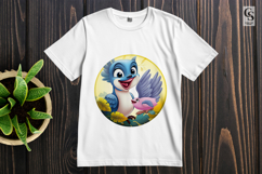 Cute Blue Bird Clipart Sublimation PNG Product Image 2