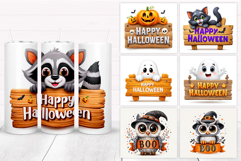 Halloween Tumbler Bundle. Cute Halloween Tumbler Sublimation Product Image 3