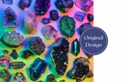 Gemstones Tumbler Design, Minerals Tumbler Wrap Design Product Image 2