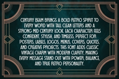 Century Beam Retro Sans Serif Display Typeface Product Image 2
