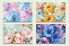 Pastel Oil Paint Flowers Cutting Boards sublimation Designs Product Image 2