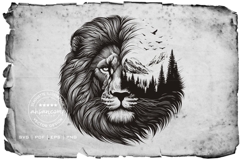 Lion Silhouette Landscape Vector Product Image 3