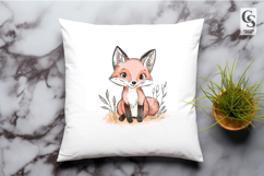 Cute Pink Fox Clipart Sublimation PNG Product Image 2