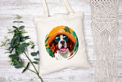 Summer Saint Bernard Dog llustration, Saint Bernard PNG Product Image 2