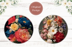 Art Flowers Car Coaster Template, Flowers Coaster Designs Product Image 2
