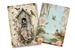Garden Birds Junk Journal Pages Product Image 2