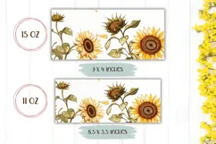 Sunflowers Mug Template, Cartoon Sunflowers PNG Product Image 2