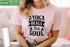 Yoga Heals The Soul SVG Design | Yoga SVG Design Product Image 2