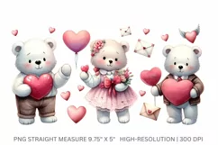 16oz Libbey Glass Can Tumbler Valentine Cute Bears Heart Product Image 2