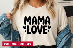 Mama Love Bold Typography SVG PNG Product Image 1